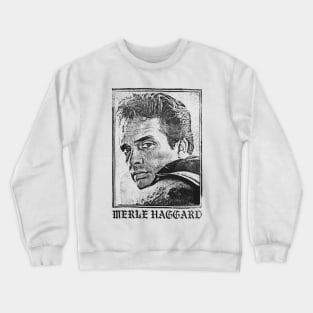 Merle Haggard  / Faded Vintage Look Crewneck Sweatshirt